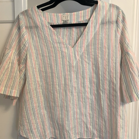 a new day Tops - Rainbow 🌈metallic ruffle top A NEW DAY